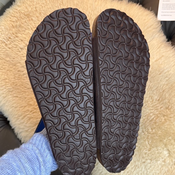 NEW Birkenstock ARIZONA Dk Brown Leather Sandal w/Adjustable Straps Softbed sz12 - Picture 4 of 16